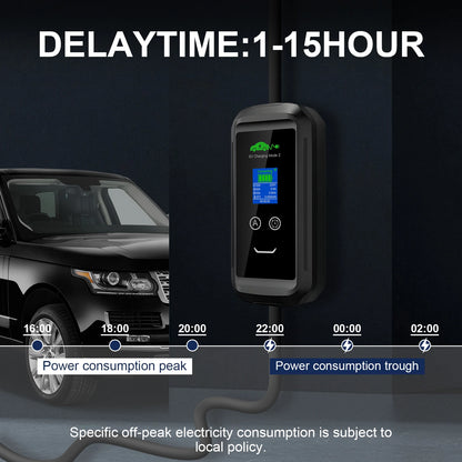 EV Supply Hub 7.2kW Smart EV Charger – Type 2 Portable EVSE with Tuya Wi‑Fi App Control (5-15m)